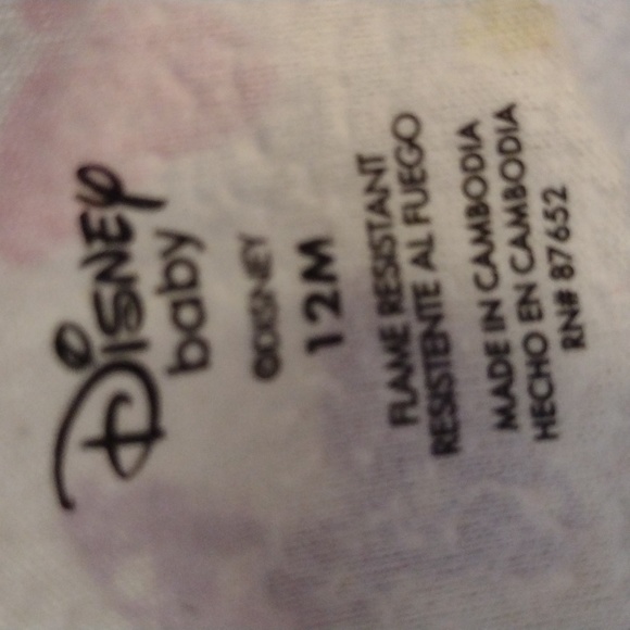 Disney Baby Minnie Mouse Onesie Footies Zip Up - Picture 3 of 3